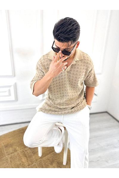 elkumoda Μπλουζάκι που αναπνέει κατά του ιδρώτα Μπλουζάκι με λαιμόκοψη με λεπτή εφαρμογή
