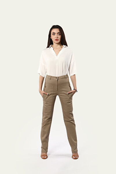 khaos Cep Detaylı Pantolon (Camel)