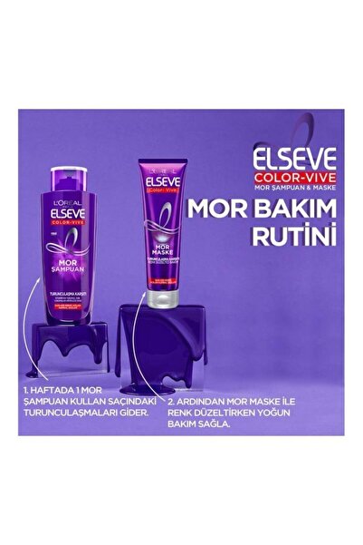 ELSEVE -Boyaloı Saçlar İçin Renk Koruyucu Mor Şampuan 200 ml CYT646131317643113131,643612,00,6431131