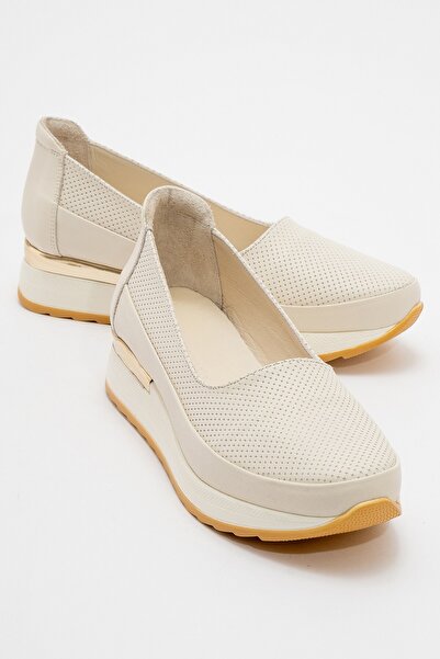 Mammamia Hakiki Deri Comfort Ortopedik 4 Cm Topuklu Kadın Ayakkabı 3010