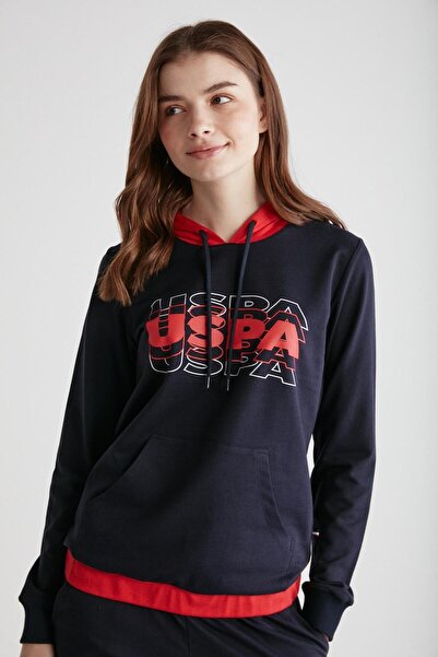 U.S. Polo Assn. U.S. Polo Assn. 16945 Kadın Kapşonlu Pijama Takımı