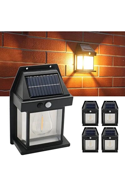 MENFRY Güneş Enerjili Duvar Tipi Lamba 3 Mod Aydınlatma Hareket Sensörlü Soka...