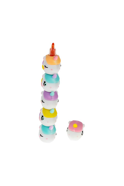 Rubenis Boynuzlu At Figürlü Mini Fosforlu Kalem 6'lı