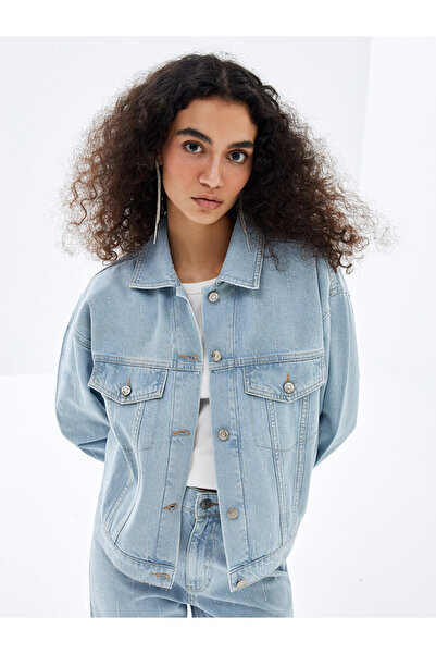 LC Waikiki Jachetă cămașă de damă Jean cu mânecă lungă