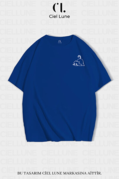 NEVERMIND Unisex Femei Bărbați Minimalist Cat Printed Design Special Tricou o...