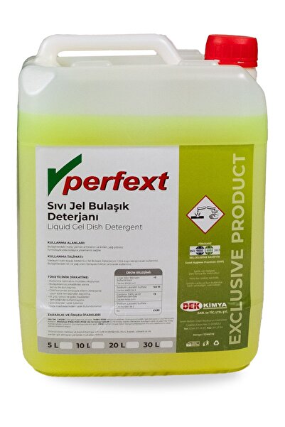 Sıvı Bulaşık Deterjanı Elde Yıkama Limon Kokulu Jell Deterjan 5L