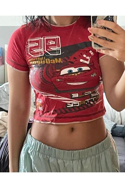 Touz Moda McQuenn Racing Detail Crop Top