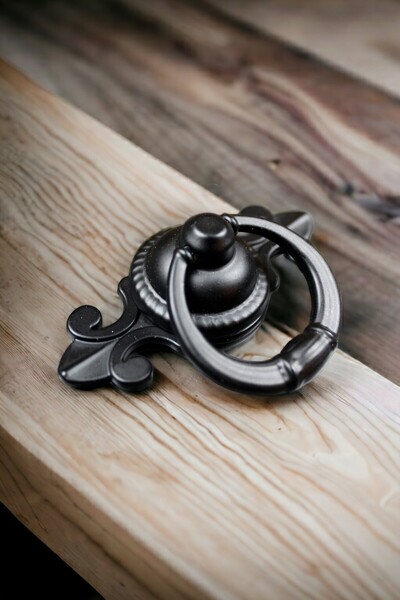 Dizaynhouse Halkalı Yaprak Model Dolap ve Çekmece Kulpu Şık Tasarım Siyah, Gold, Eskitme , Bakır Mobilya Kulpu