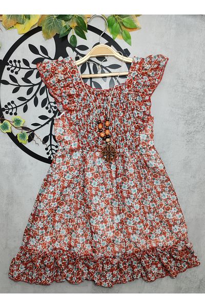 Beray Bebe Floral Chiffon Girl's Dress
