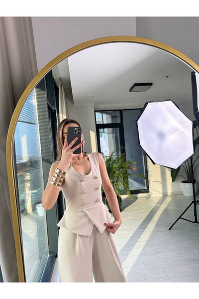 şems fashion new season suit-like maxi length jumpsuit