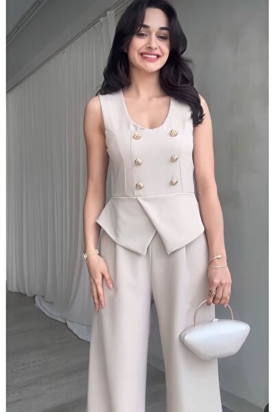 şems fashion new season suit-like maxi length jumpsuit