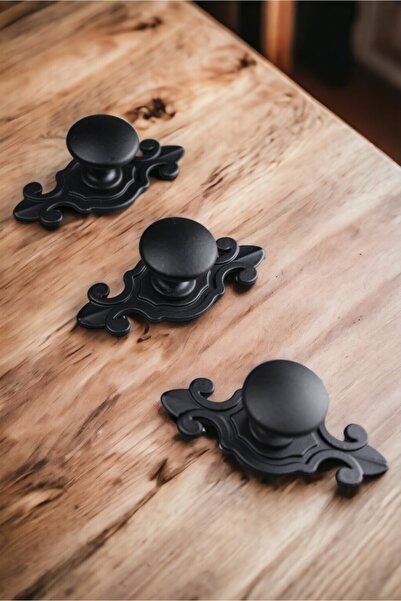 Dizaynhouse Yaprak Tasarımlı Düğme Model Kulp Dolap ve Çekmece Kulpu, Eskitme, Krom, Gold , Siyah Mobilya Kulpu