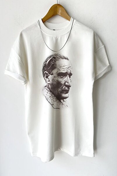 Revasser Unisex beli Ataturk Štampano veliki
