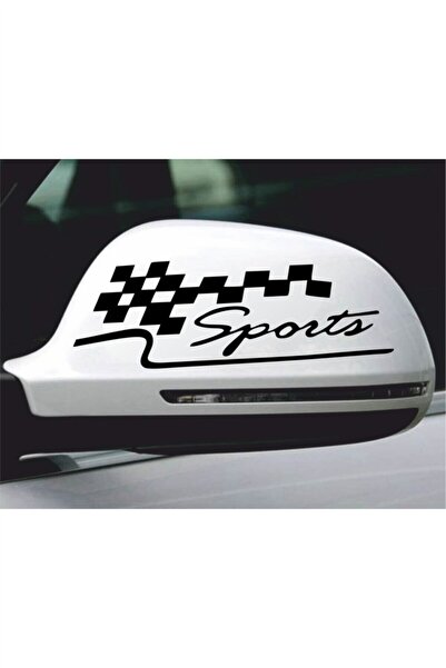 HMNL 2 Adet Sport Yan Ayna Oto Sticker Araba Sticker Siyah 15 X 5 Cm