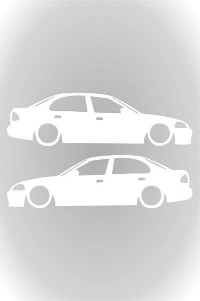 HMNL 2 Adet Honda Civic Basık Oto Sticker Araba Sticker Beyaz 15 X 4,5 Cm
