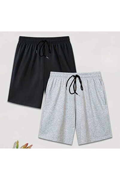 PUNIX LARGE SIZE BIG SIZE BATTAL HIGH QUALITY COTTON WOVEN MEN'S SUMMER 2-PIECE BERMUDA SHORTS