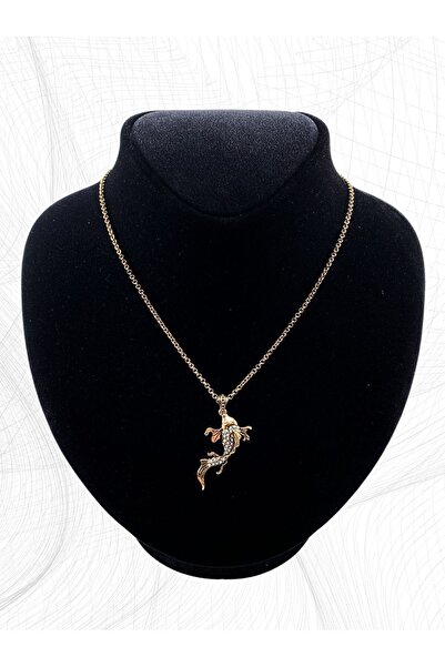 FAYRA ACCESSORIES İnci Işlemeli Balık Figür Kolye