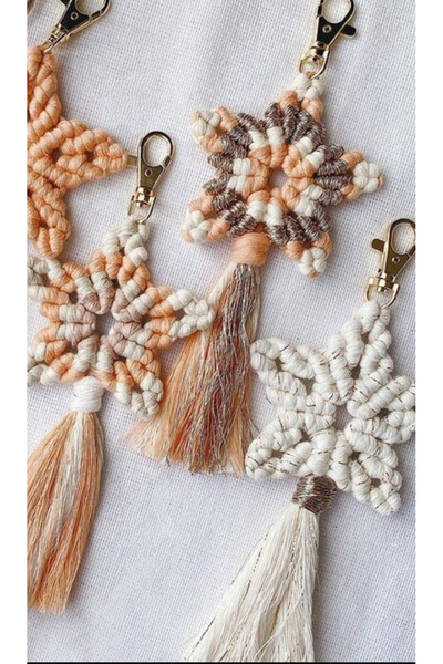 Dekorbal Makrome Kuyruklu yildiz anahtari