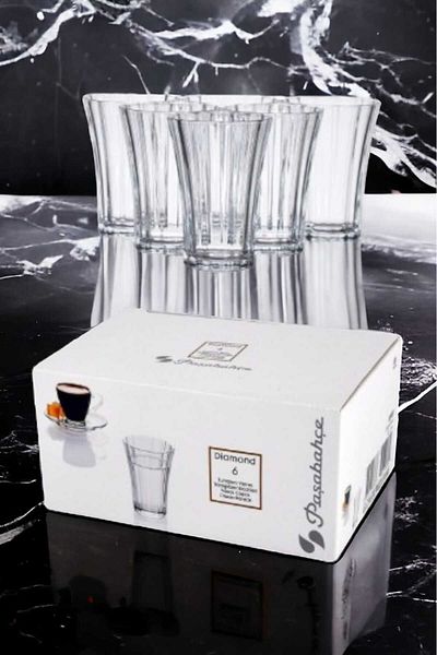 Paşabahçe Diamond Coffee Side Water Cup Set of 6 52400