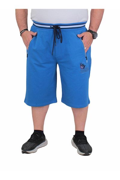 MocGrande Plus Size Men's Combed Cotton Shorts - Nautical 24630 Saks
