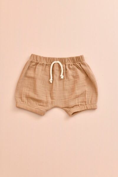 Lollie Baby&Kids شورت موسلين بلومر للأطفال والرضع 100% قطن - بيج