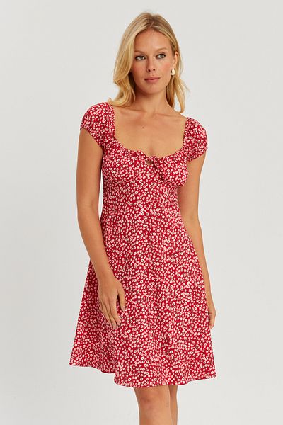 Cool & Sexy Rochie roșie cu flori pentru femei GÇ165