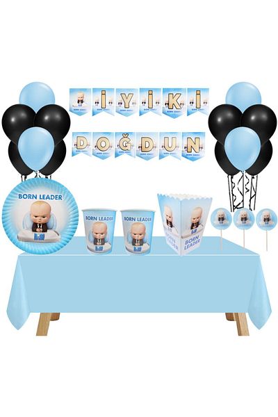 Partimarka Boss Baby Birthday Set for 16 People