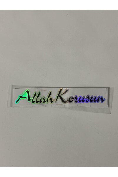 Etiket Oto Aksesuar HOLOGRAM ETİKET YAZI MAŞALLAH - ALLAH KORUSUN-BİSMİLLAHİRRAHMANİRRAHİM YENİ MODEL