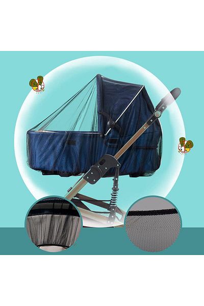 MELİKEM EV TEKSTİLİ Black Baby Stroller Fly Screen Compatible with All Baby Strollers Both Baby Carrier and Baby
