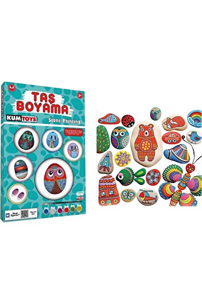 Apexma Eğitici Taş Boyama Seti - El Becerisi Geliştiren Oyuncak Boyama Set