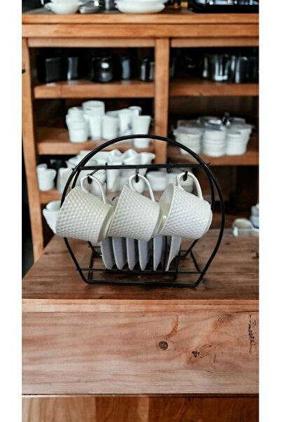 Rich Content Natural Siyah Renk Fincan Askılıgı Dekoratif Fincan Organizer St...