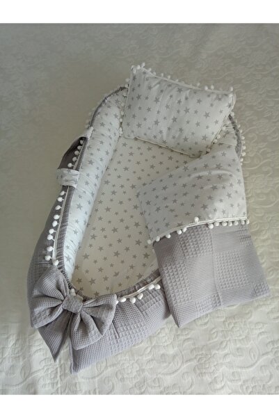 Wenaris Luxury Design Babynest Baby Bed Mother's Side Baby Bed, Pillow and Bl...