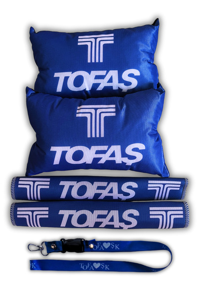 TUSBA MARKET Tofaş Ψηφιακά τυπωμένο μπλε μαξιλάρι αυχένα αυτοκινήτου για ταξί...