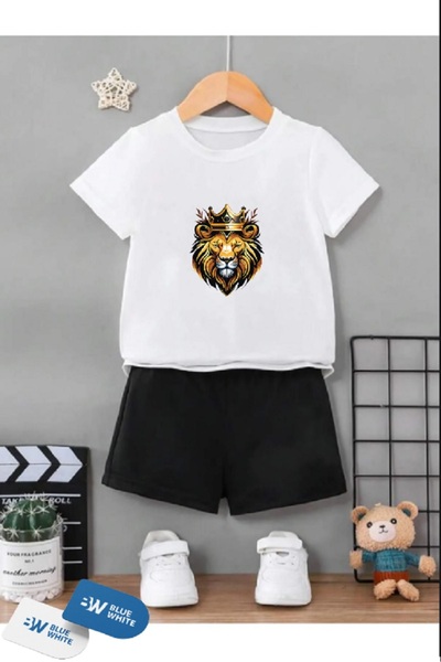 FRİENDS KİDS Παιδικό Σετ Μπλουζάκι-Σορτς με στάμπα ''Λιοντάρι''