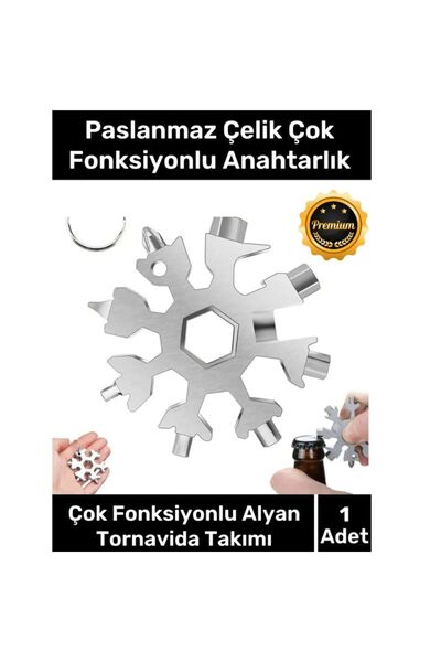 CNGZSHOP Çok Amaçlı Alyan Tornavida Takımı Çelik Taşınabilir Kar Tanesi Anaht...