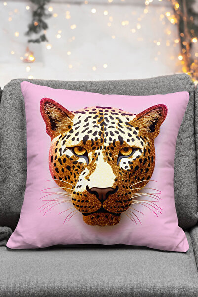 Royalte Majestic Leopard Pattern - Față de pernă decorativă imprimată digital