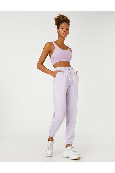 Koton Dicke Basic-Jogger-Jogginghose mit Tasche und Bindebund