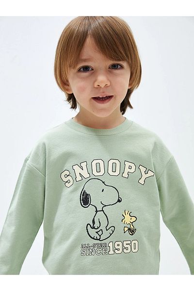 LC Waikiki Lcw Crew Neck Printed Sweatshirt and Sweatpants Set for Baby Boy - Long Sleeve