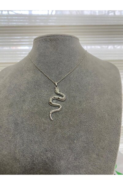Judas Takı قلادة فضية بنمط الثعبان