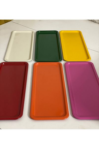 Elzemm store Rectangular Presentation Trays - Colorful and 6 Sizes