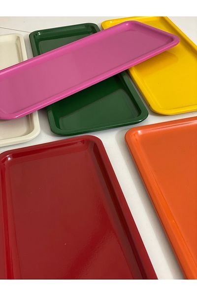 Elzemm store Rectangular Presentation Trays - Colorful and 6 Sizes