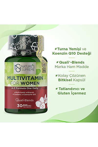 Nature's Supreme Multivitamin For Women 30 Kapsül