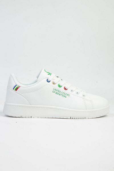 Benetton ® |   Bni-10063 White-Imported Men's Sneakers