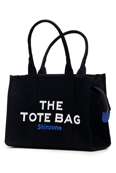 Shinzone Kadın Soft Tote Bag Kanvas Siyah Saks Çanta