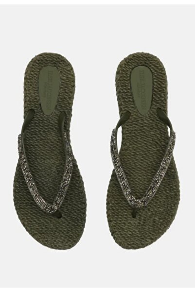 Ilse Jacobsen ARMY CHERFUL03G - YEŞİL TAŞLI PARMAK ARASI TERLİK