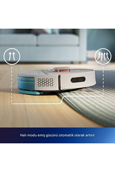 Philips XU3110 Robot Süpürge 3000 Serisi Islak Kuru Moplu Beyaz ,4000 Pa,