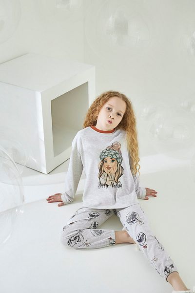ZEYZEY 8564 GIRL'S PRINTED ΣΕΤ ΠΙΤΖΑΜΑ ΣΕΡΒΙΤΣΙΣΤΗ