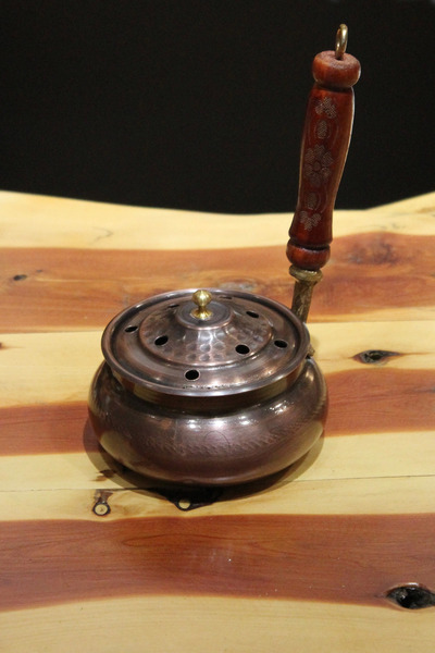 TURNA BAKIR Turna Bakır Ayaksız Cadı Kazanı Tütsülük & Buhurdanlık Oksit