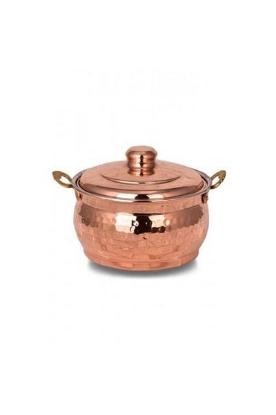TURNA BAKIR Turna Copper Mini Casserole Pot 3 No 14 Cm Hand Forged Red Turna8176-1