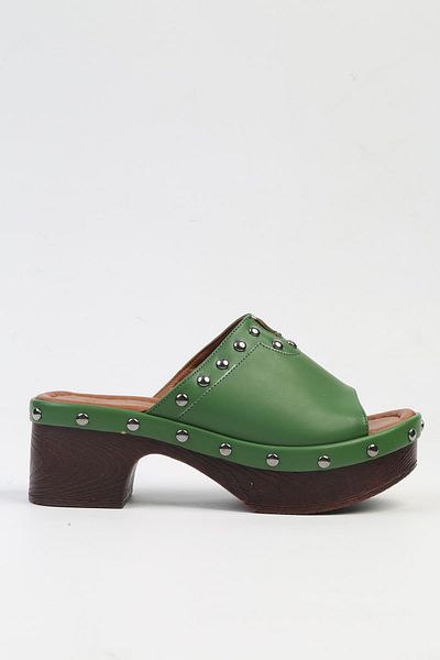 Pierre Cardin Pc-6925-3591 Green Women's Heeled Slippers